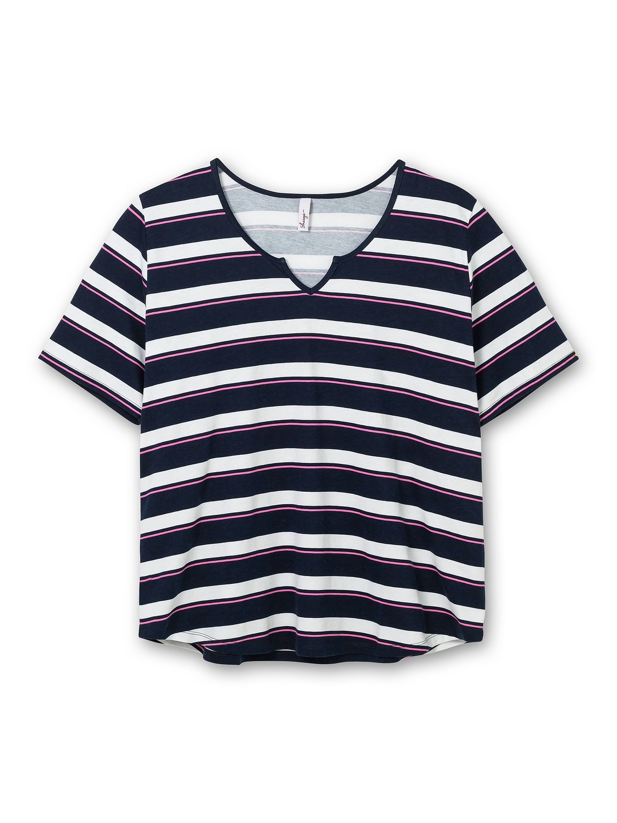 Black Friday Sheego T-Shirt »Große Größen«, am | BAUR mit V-Cut Ausschnitt