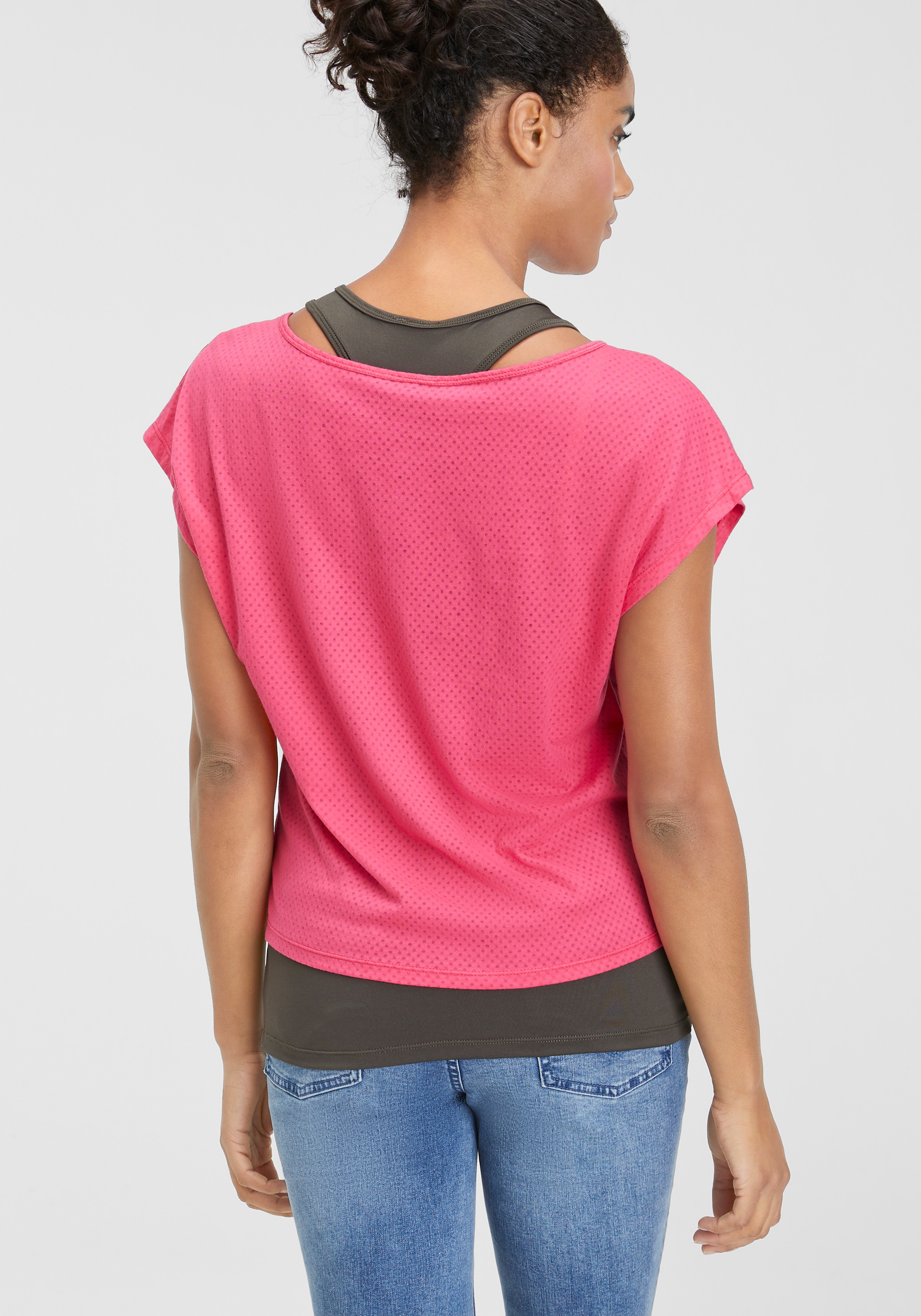 Thumbnail - H.I.S Trainingsshirt "2-tlg. Shirt & Top" Spar-Set, 2 Stk. Kurzarm, bequeme Passform, sportlich, atmungsaktives Material