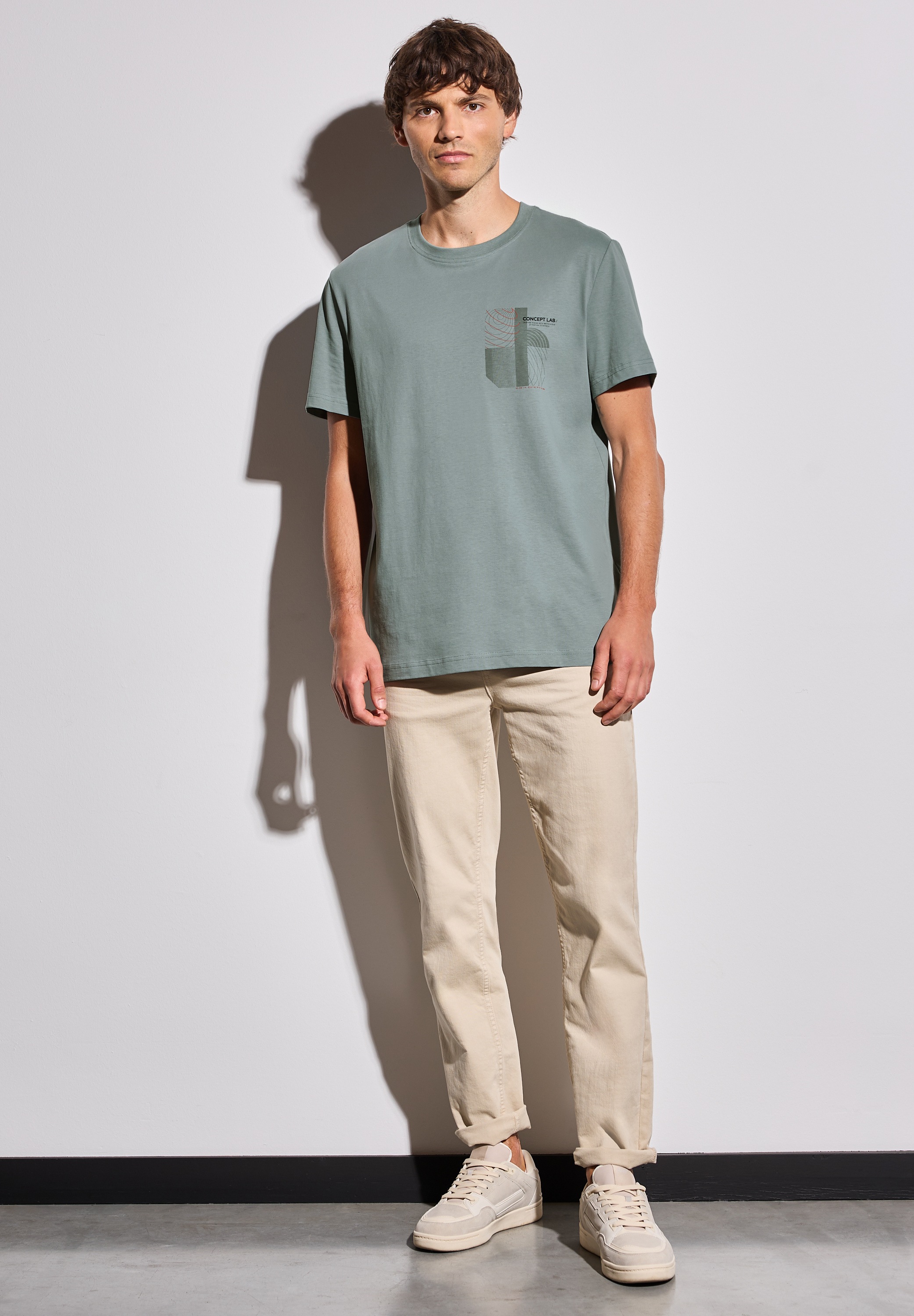 STREET ONE MEN T-Shirt mit Rundhalsausschnitt