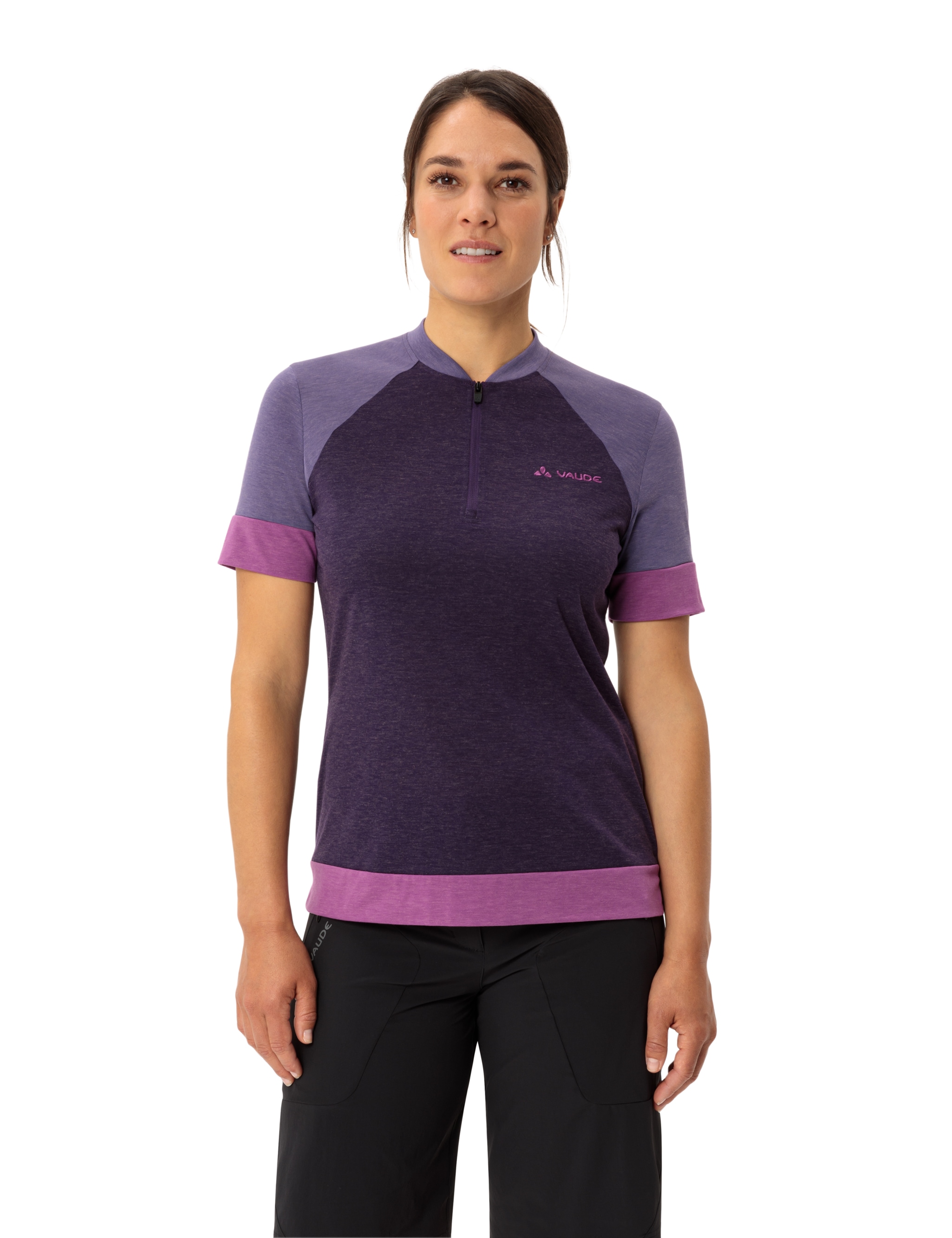 VAUDE Funktionsshirt "WOMENS ALTISSIMO Q-ZIP SHIRT" speziell für Radsport, mit kleiner Reißverschlusstasche am Rücken