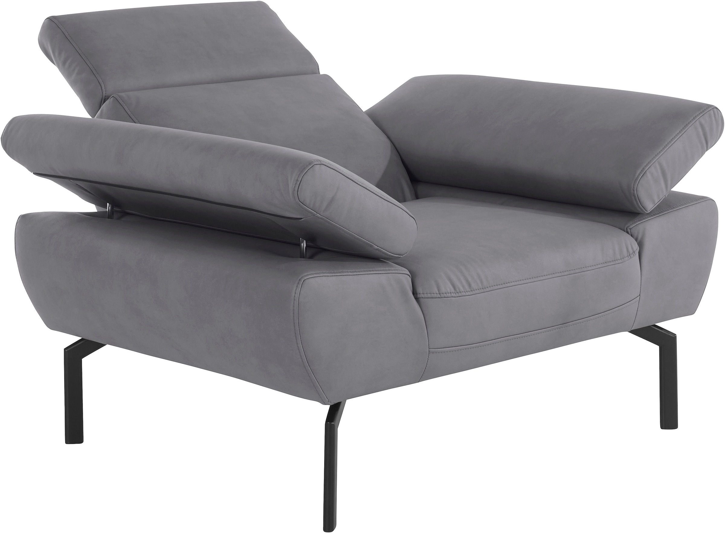 Style Places Luxus-Microfaser »Trapino Lederoptik | wahlweise Sessel in of BAUR mit Luxus«, Rückenverstellung,