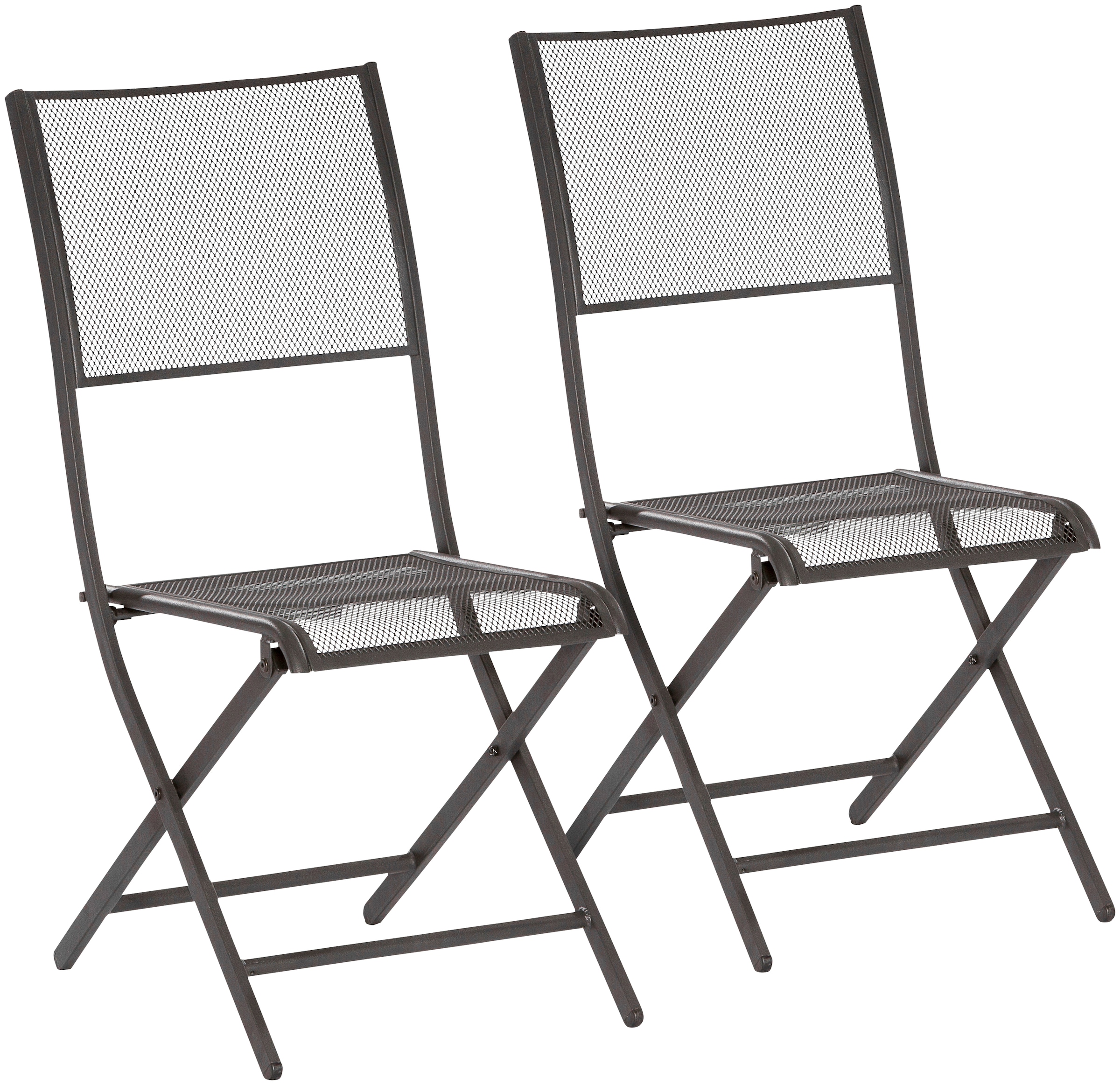 MERXX Gartenstuhl "Samos" (Set) 2 Stk. 2er Set, stapelbar, Oval-Stahlrohr-G günstig online kaufen
