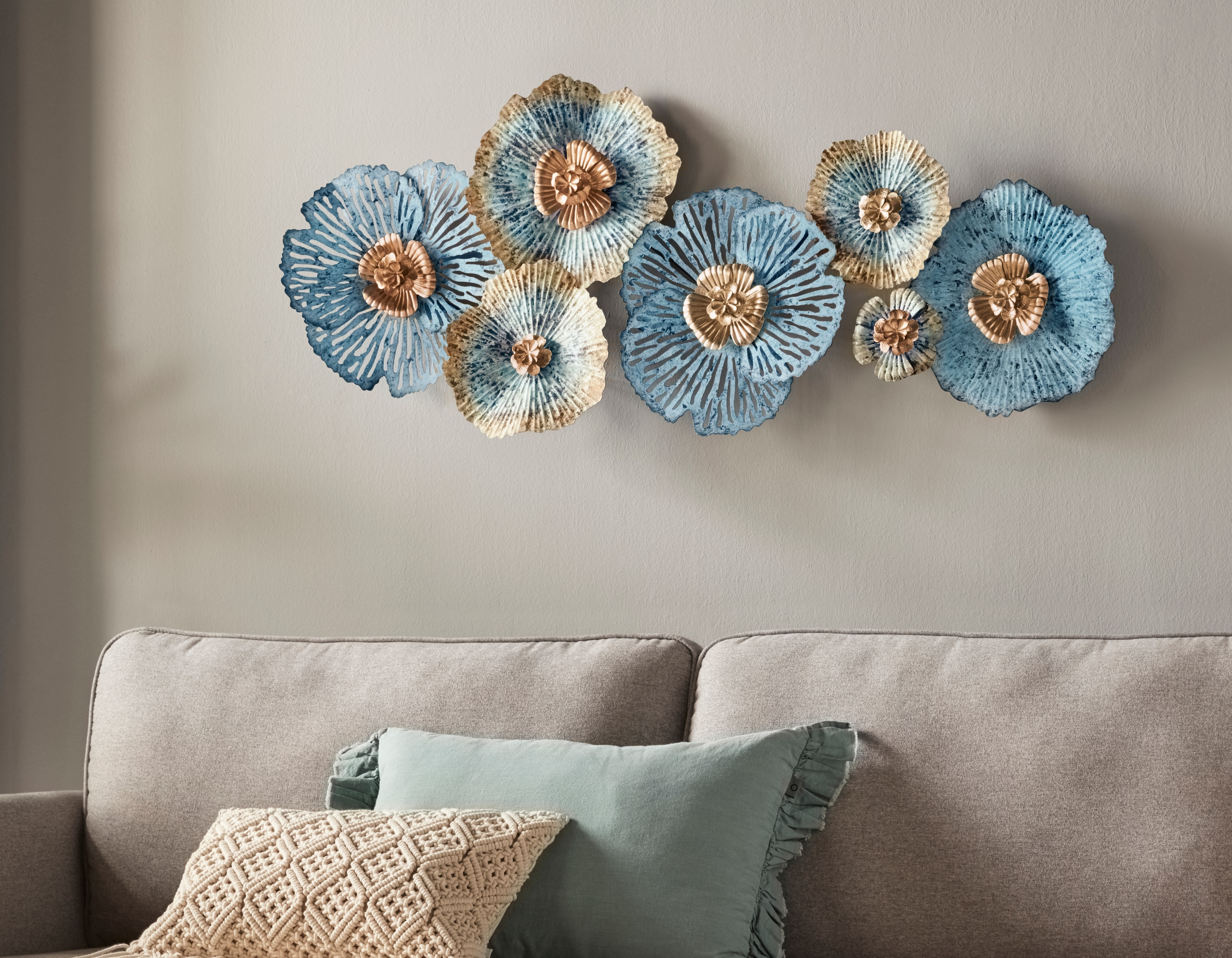 »Blüten«, Metall, affaire | BAUR 7 Wanddeko, bestellen Wanddekoobjekt bestehend Blüten aus aus Home