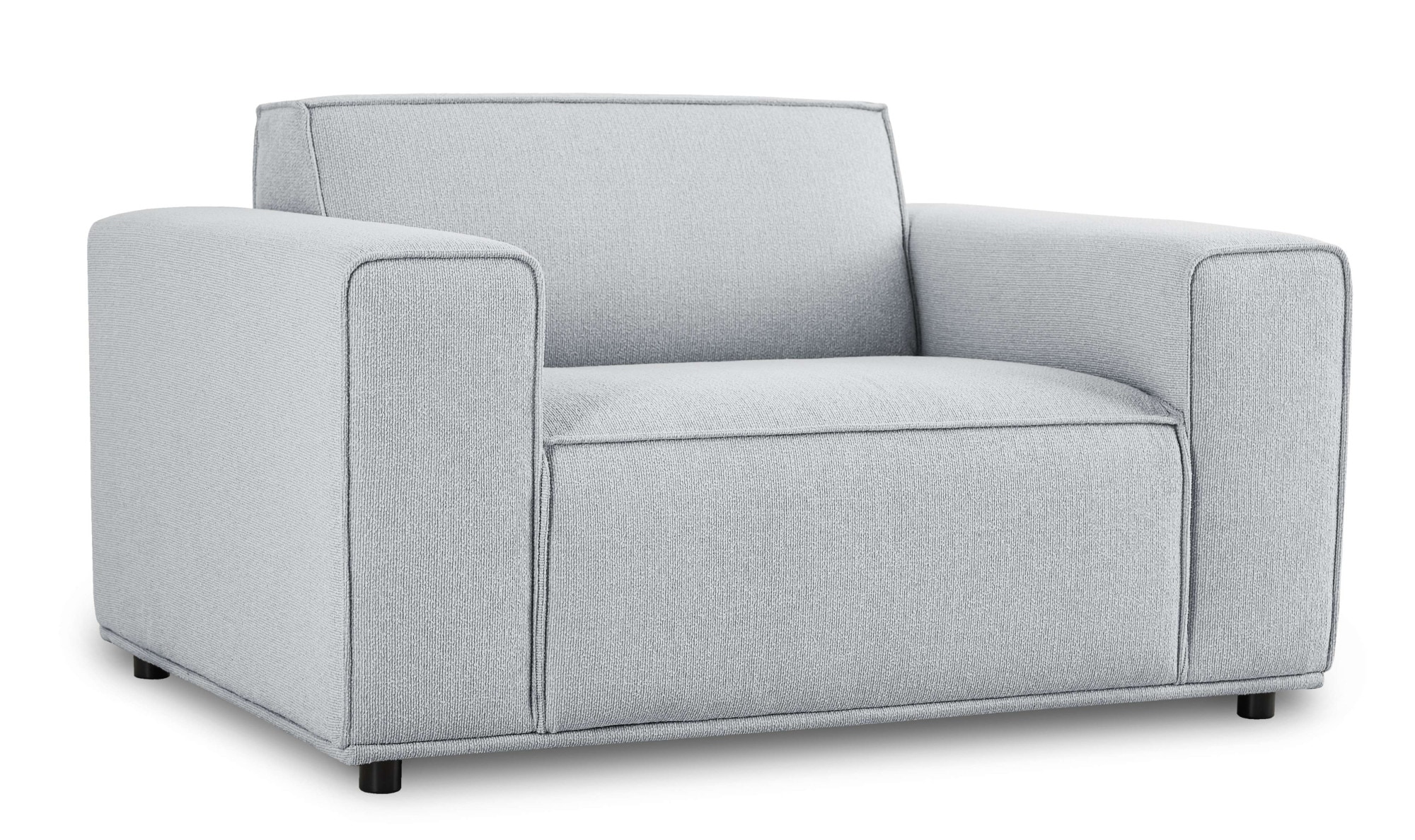 Home affaire Loveseat »Avelin, 1.5 Sitzer, 140 cm, Chenille, Struktur-Boucle«, mit Wellenunterfederung, Kedernaht, bodentief, Skandi-Design