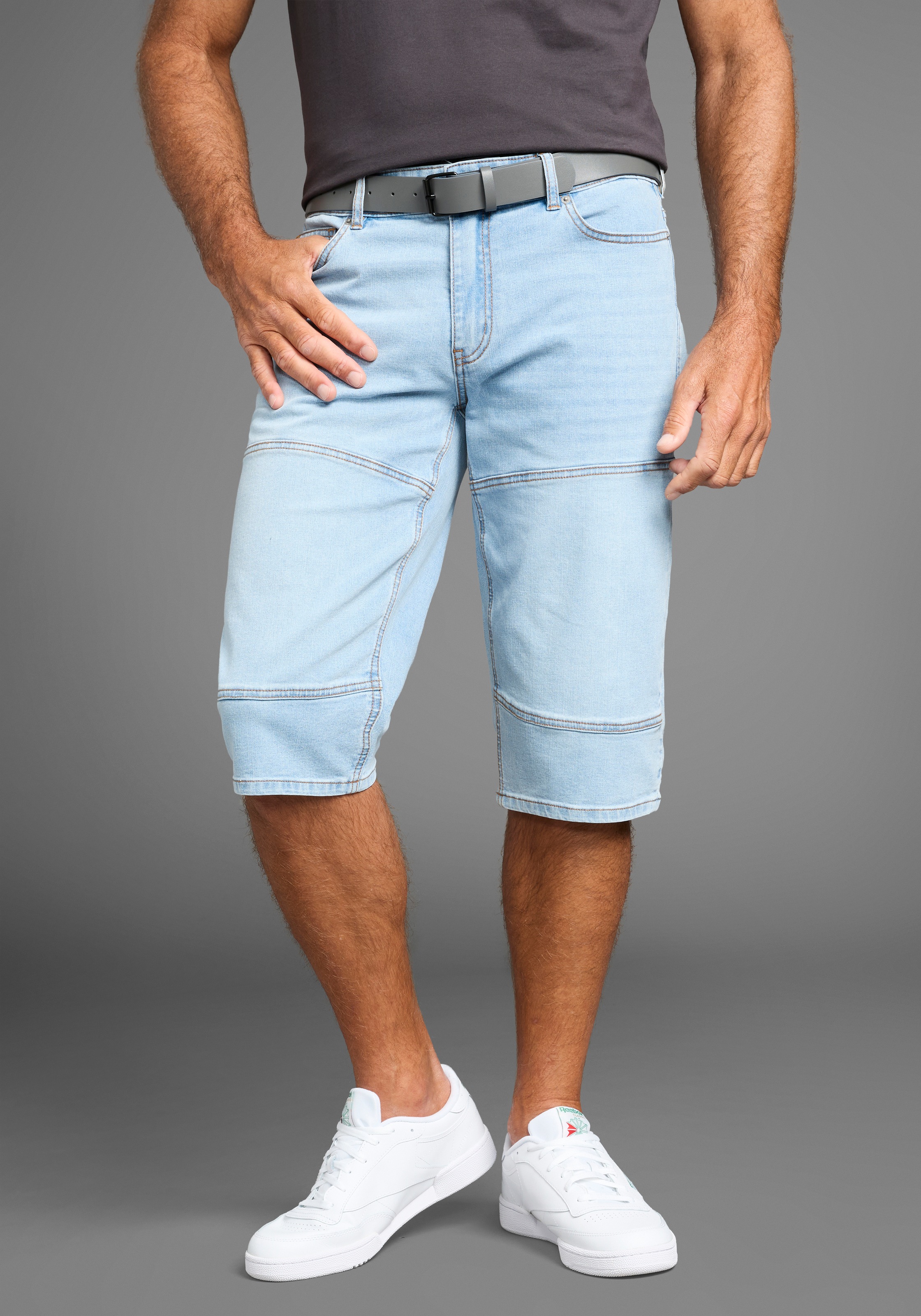 H.I.S Jeansbermudas "HANTZ", (Set, 2 tlg., mit abnehmbarem Gürtel), gerader günstig online kaufen