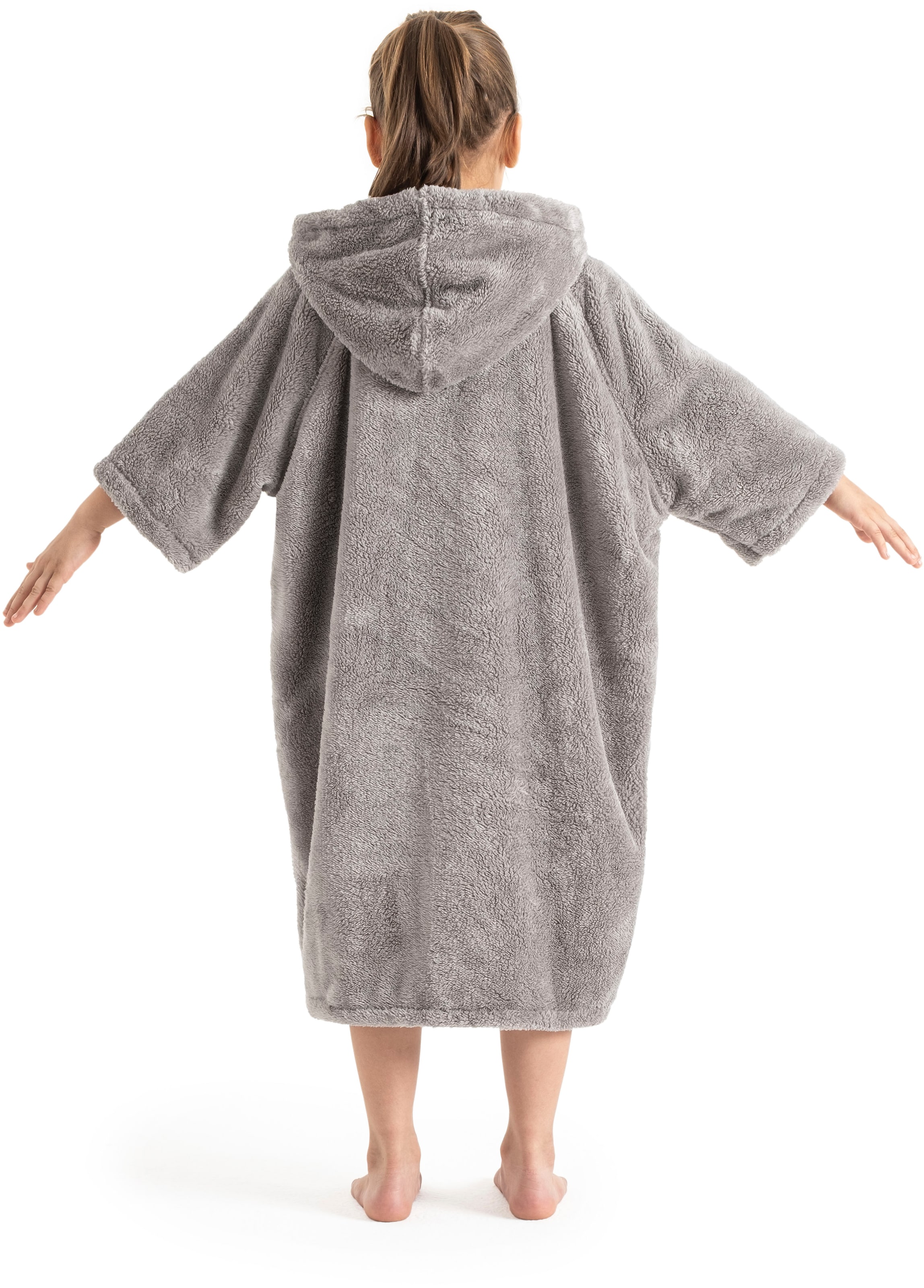 my home Badeponcho »Lillou, für Kinder, ideal für Urlaub oder im Schwimmbad«, (1 St.), weich und kuschelig, Fleece, plüsch, Surfponcho