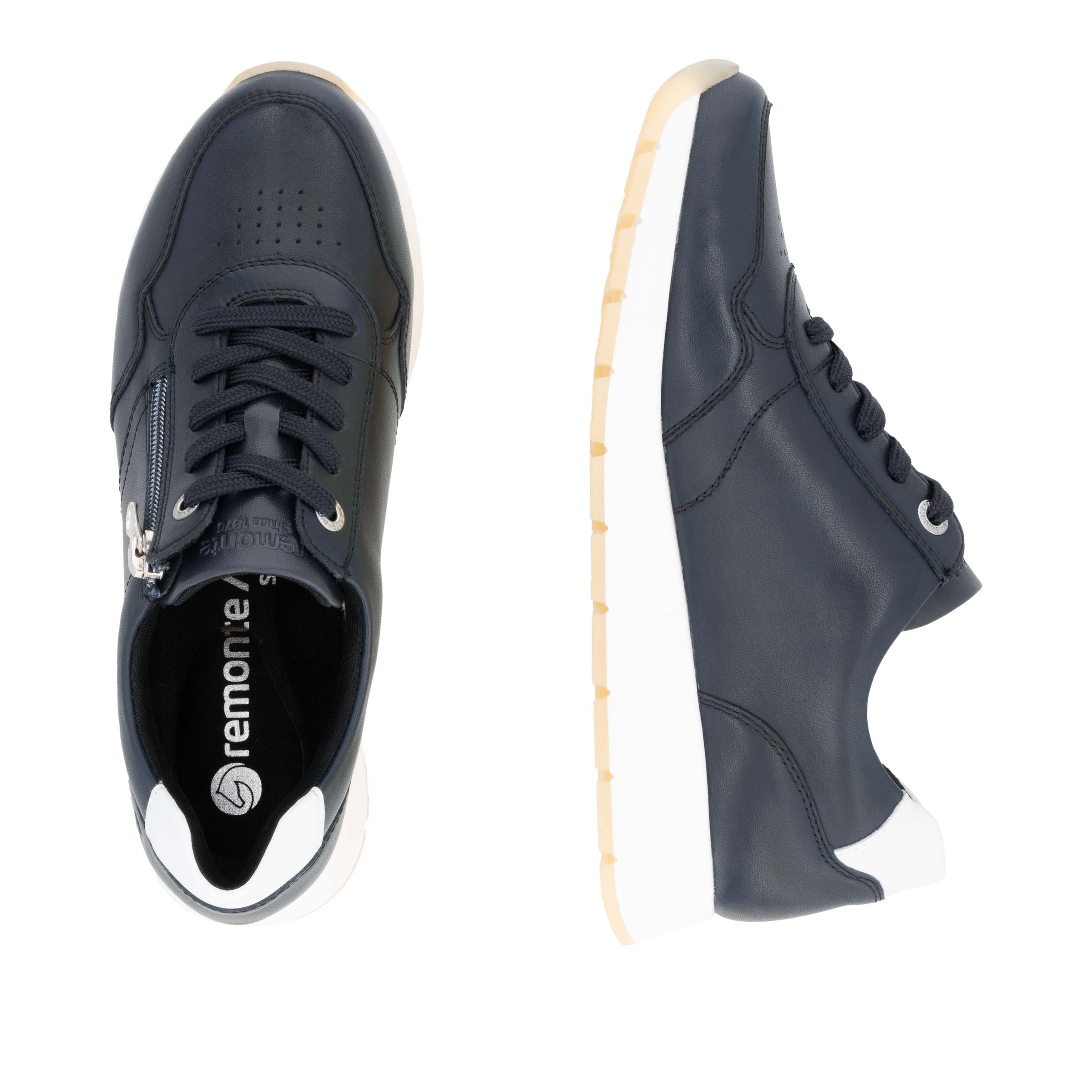 Remonte Keilsneaker, Freizeitschuh, Halbschuh, Schnürschuh mit seitlichem Reißverschluss
