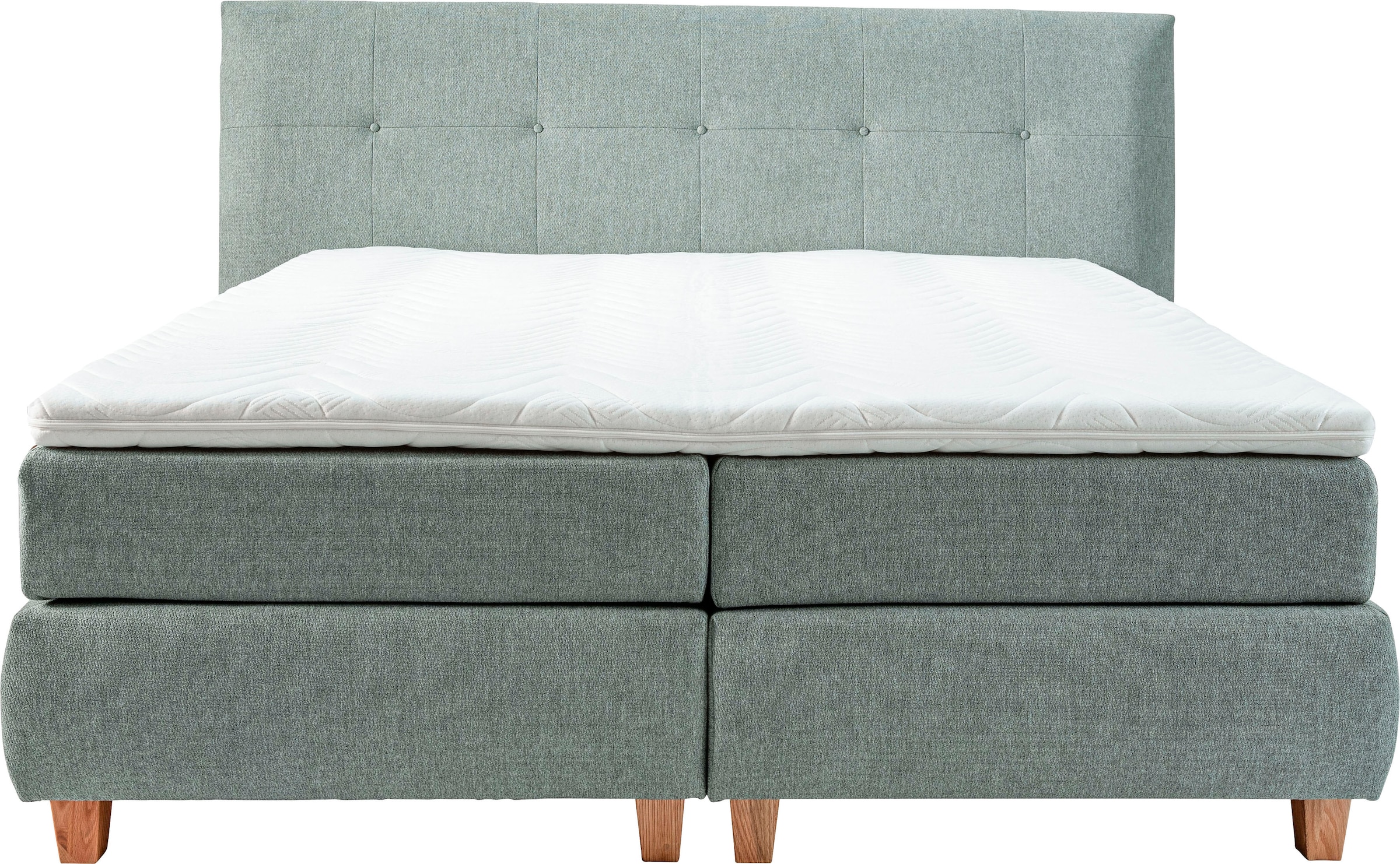 alina Boxspringbett »Luella«, ADA trendline Boxspringbett, inkl. Matratze und Viscoschaum-Topper