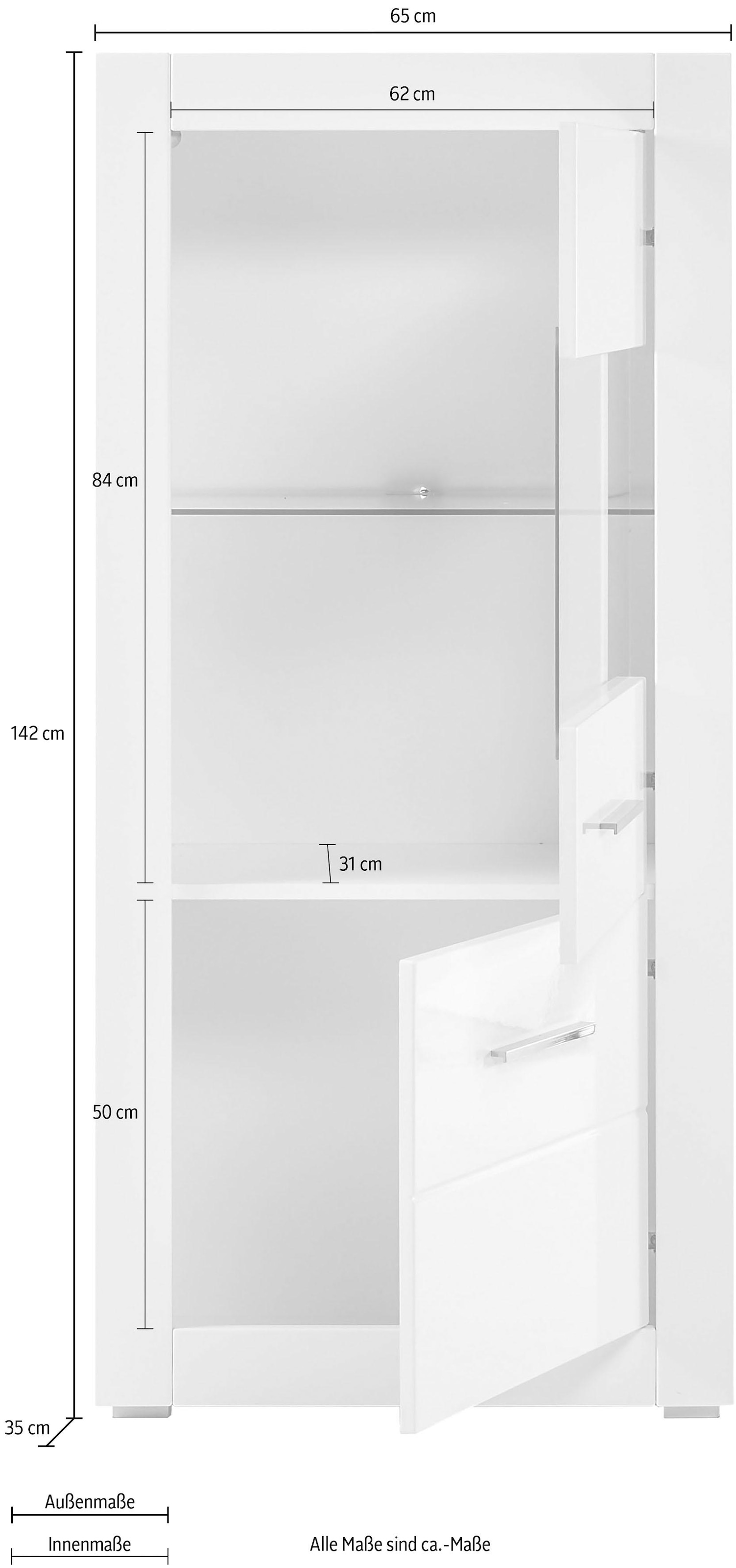 kaufen | Höhe 142 BAUR cm »BIANCO«, INOSIGN Vitrine